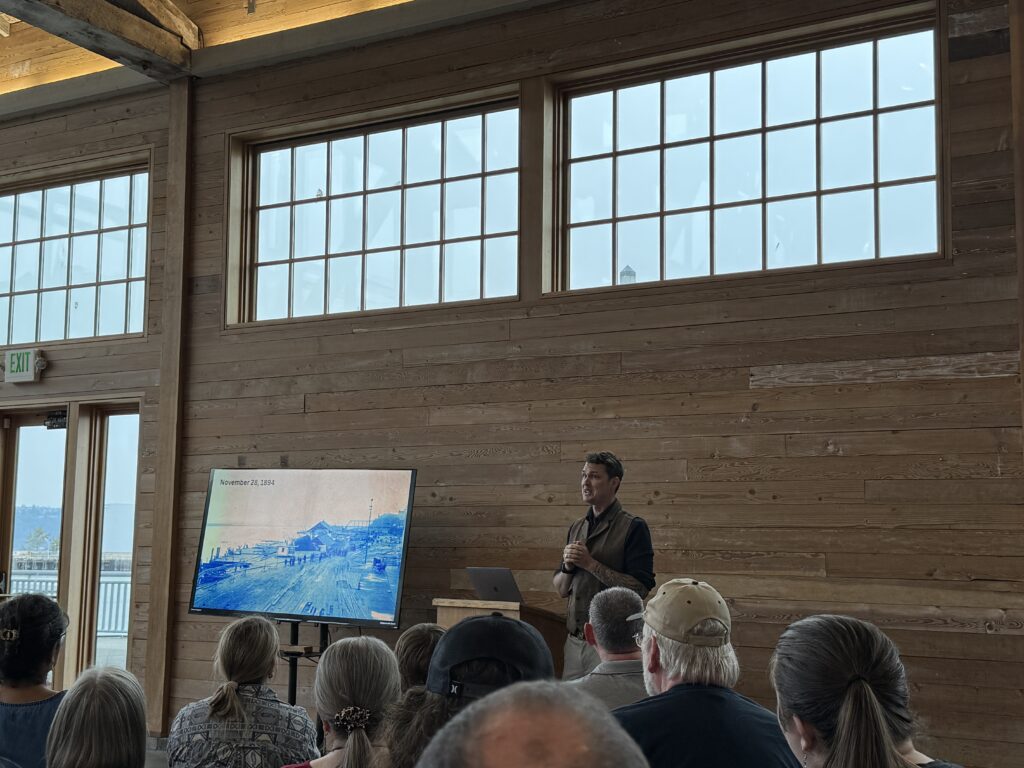chris staudinger, author and tour guide, kicks off the book signing event