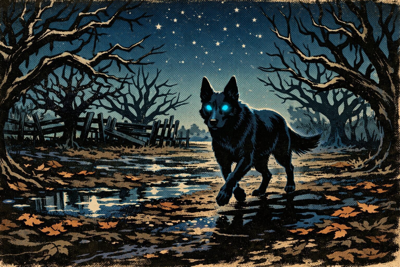 phantom black dog encounter in orchard, thurston county, washington